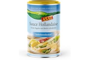ASAL Sauce Hollandaise kalorienreduziert 240g für 1,5 Liter – leckere, fettreduzierte und zart-cremige Soße für Spargel und Gemüse, bis zu 90% weniger Fett und 80% weniger Kohlenhydrate, kinderleichte Zubereitung mit Wasser, keine zusätzliche Butter notwendig, ohne Palmöl, kein Palmfett