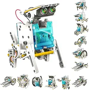 Spiyat The Sun 13-in-1 Education Solar Powered Robot DIY Building Toys For 5-12 Year Old Boys and Girls (Multi)