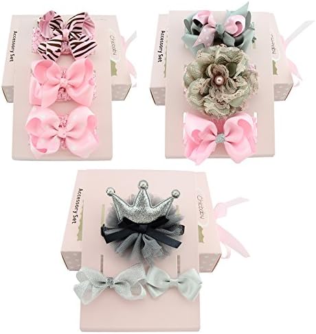 9 colors 10 cm Bow Style Polyester Children's Hair Accessories Hair Band with Gift Box