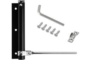 Stahlia Automatischer Türschließer Schwarz (2 Stück) Türdämpfer 75 KG Schließkraft Zimmertür Haustür Gartentor Scharnier Stangentürschließer