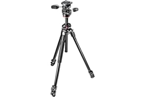 Manfrotto 290 Dual - Kit trípode con rótula 3 Way (aluminio)