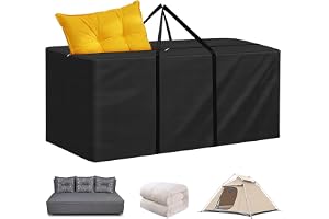 AOOWU Kudde för trädgårdsmöbler, 175 x 75 x 55 cm, vattentät, UV-beständig, slitstark, repsäker, Oxford-tyg, julgransförvarin