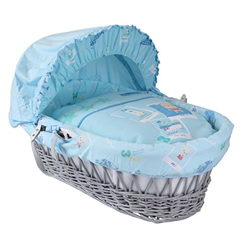 Clair de Lune Ahoy Wicker Basket (Grey)