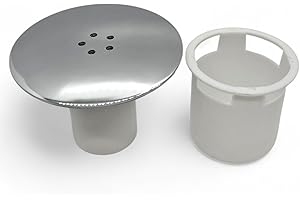 Duraplast UK™ 90mm Universal Shower Waste Replacement - Chrome Finish Shower Plug Hole Cover with 115mm Diameter and Removable Hair Catcher - Fits Standard UK Shower Trays - Easy Installation