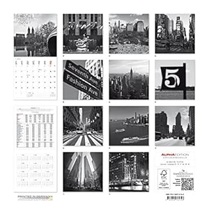 Alpha Edition 16.0134 New York Calendario da Muro 2016, 30 X 60 cm Aperto
