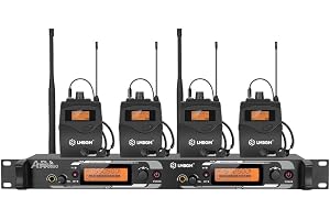 LMBGM AR2090 UHF In-Ear Monitoring System Mono Dual-Kanal Scen Kyrka | UHF-överföring, dubbel kanal, mono-utgång, upp till 50 m räckvidd, perfekt för studio, kyrka, band och live-föreställningar