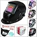 Produktbild Leopard LEO-WH27 Solarbetriebene + Automatische Verdunkelung + Schleiffunktion + 9-13 Schatten Schweißhelm Maske mit 5 Kostenlosen Ersatzlinsen | #1 Schwarz
