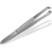 Professionelle Bartpinzette Aus Edelstahl – 10 Mm Spitze, Rutschfest, Mit PU-Etui