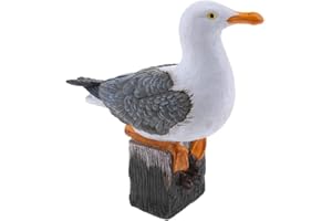 LOVIVER Realistische Waldvögel für Wohnkultur, Dekoration Gartendeko, Möwen-Ornamente, Maritime Deko Outdoor, 20 x 20 x 9 cm