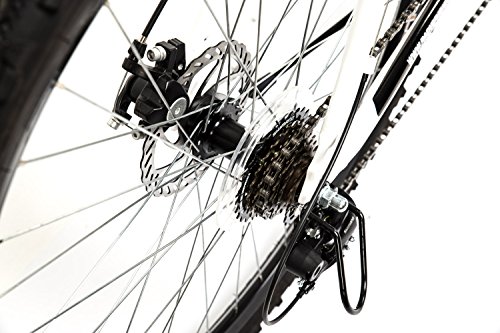 28″ Zoll MTB Alu Cross Fahrrad MIFA Mountainbike Shimano Scheibenbremsen weiss - 7