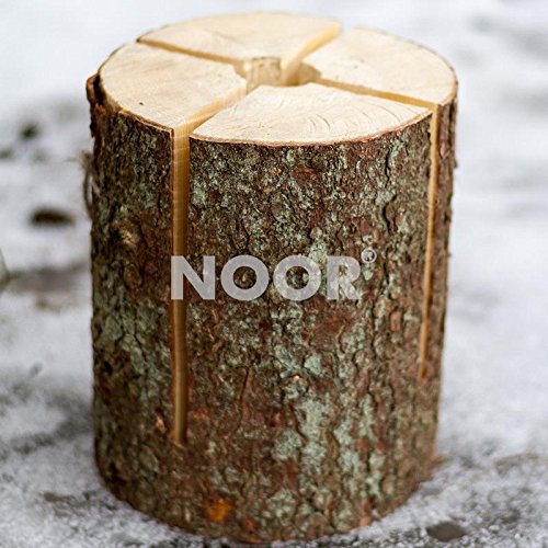 NOOR Schwedenfeuer Schwedenfackel Höhe 25 cm Durcmesser 17-24 cm Flammender Outdoor-Spass bis zu 4 Stunden - 2