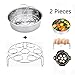 Produktbild Daaseefee Steamer Basket With Egg Steamer Rack for Instant Pot and Pressure Cooker Accessories, Vegetable Steam Rack Stand. Fits Instant Pot 5,6,8 qt Pressure Cooker, Stainless Steel, 2 Pieces