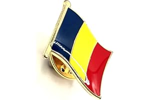 SNS COMPONENTS Rumunia rumuńska metalowa emalia flaga kraju przypinka, Metal