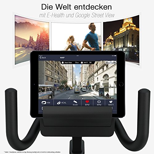 Sportstech ES600 Profi Ergometer mit Smartphone APP Steuerung & integriertem Stromgenerator + 14KG Schwungmasse & 16 Stufen elektr. Magentbremssystem + Pulsgurt, HRC, otimalem ergonomischen Sitzkomfort - 6