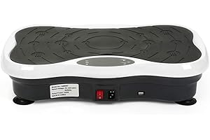 YJIIJY Pedana Vibrante, Fitness Pedana Vibrante 3D Vibration Trainer, con Telecomando e Bande di Resistenza, Altoparlanti Bluetooth, LCD Display