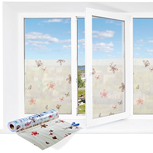 Artefact® Dekofolie / Fensterfolie Schmetterling Rosa | statisch haftend (ohne Kleber) | verschiedene Größen