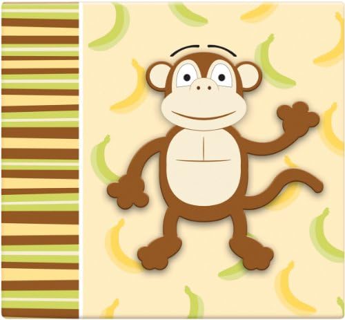 MBI by MCS Industries Monkey Top Load Scrapbook with 3-D Raised Characters, Multi-Colour, 13.2 x 12.5-Inch
