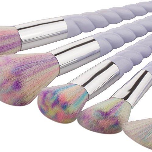 ♥ Loveso ♥- Make up 5PCS Bilden Augenbraue Eyeliner Kosmetische Concealer Erröten Grundlagen Bürsten_Silber - 2