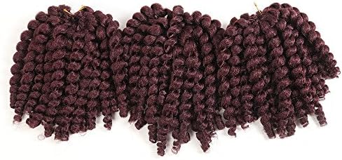 8inches 3 Packs Wand Curl Crochet Hair Jamaican Bounce Synthetic Hair Extension African Collection Crochet Braid (#99J)