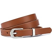fashionchimp Basic damesriem van 100% echt leer, glanzende riemsluiting, breedte ca. 2,8 cm, Made in Germany, 130/BW115