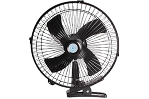 TOTMOX Portable Travel Fan for Car 10" 12/24V Car Van Home 2 Speed Airflow Fan Summer Electric Cooling With Clip
