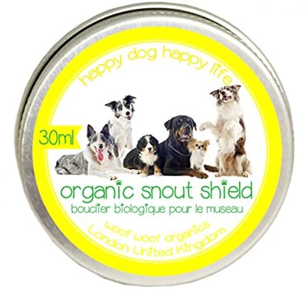 Woof Woof Organics Organic Snout Shield | Dry, Cracked, Crusty Nose Remedy Soothes & Relieves Inflammation | Natural Ingredients Handmade in Norfolk in Small Batches | Dog Lovers Gift Idea