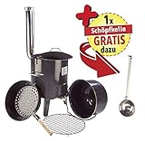 handelgross Eintopfofen Glühweinofen Feldküche Suppenkessel Maronipfanne 14 l