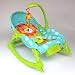 baby rocker bouncer chair infant to toddler vibration music & light 'safari' easy fold-to-store suitable from birth - 40lbs