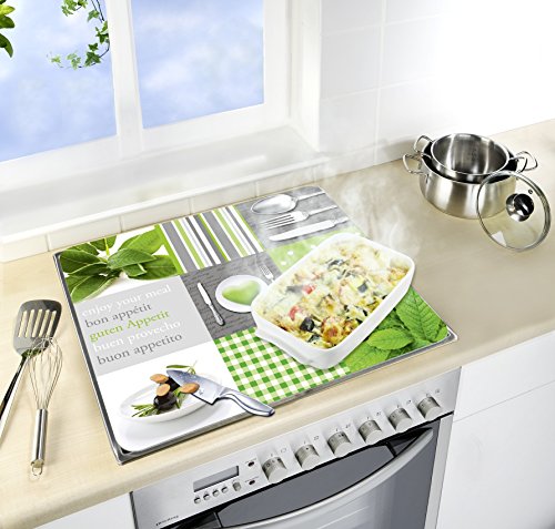 Wenko 2712925500 Multi-Platte Menu für Glaskeramik Kochfelder, Schneidbrett, Glas, mehrfarbig - 3