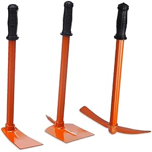 Amazon Brand - Solimo 3-Piece Garden Tool Set | Big Shovel, Cultivator & Weeder | Terrace Gardening Accessories