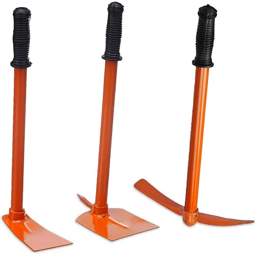 Amazon Brand - Solimo 3-Piece Garden Tool Set | Big Shovel, Cultivator & Weeder | Terrace Gardening Accessories