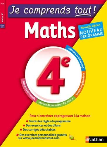 couverture de : Je comprends tout ! Mathématiques - 4e