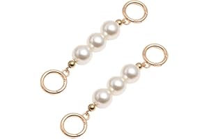 NCOALE Taschenkette, 2 Stück Metall Perle Taschen Kettenverlängerung, Taschengurt zum Wechseln, Taschenhenkel Verlängerungsketten Ersatz-Geldbeutelkupplungsgriffe