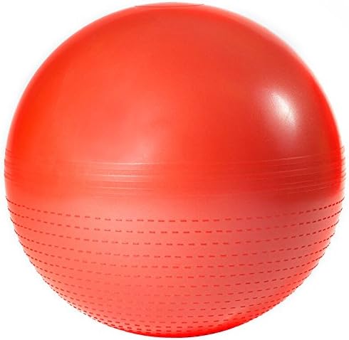 Pilates Yoga Balance Ball Thick Explosion-proof Professional Fitness Ball Equipment Anti-Slip for female or Men Training Ball with Super Strong Bearing Force 2000lbs Diameter: 65 cm ( Color : Orange )
