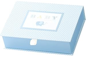 Rössler Papier 14561930000 - Caja de Recuerdos Baby Boy, Nacimiento y Bautizo, Azul Claro, 215 x 55 x 155 mm, 1 Unidad