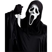Masque Scream Fantôme + Couteau Jouet - Déguisement Halloween Cosplay Effrayant