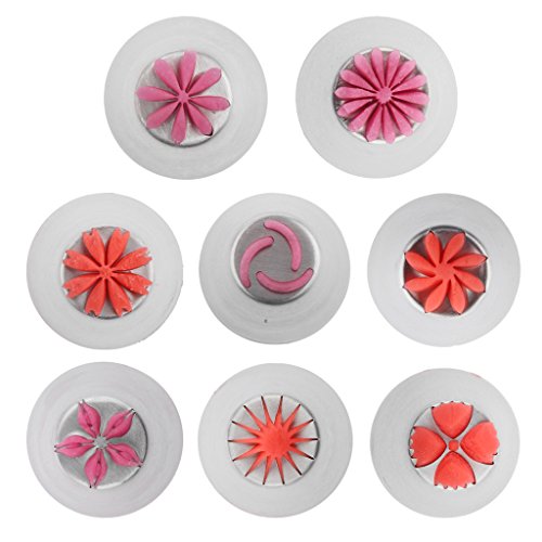 Satz Von 8pcs Russische Tulpe Vereisung Rohrdüsen Kuchendekoration Spritzdüse Spritztülle Spitzen DIY Werkzeug