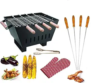 HOT BERG Charcoal Base Small Barbeque Grill (Anegthi) Toaster,Black