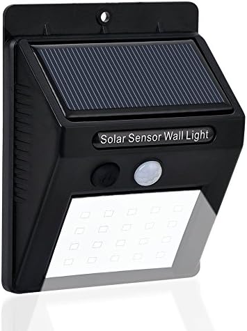 Solar Lights Motion Sensor Security Lights Sumnova 20 LED Waterproof Wireless Solar Powered Lights Outdoor Wall Lights Lamp for Garden, Fence, Patio, Yard, Pathway with Motion Activated Auto On/Off (1-Pack)