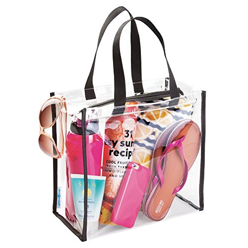 InterDesign 05040EU Nya Tasche Zubehörtasche für Pflegeprodukte/Beauty-Produkte, Spielzeuge, Stadion, Strand, Fitnessstudio – Durchsichtig/schwarz, Vinyl, Clear/Black, 30,4 x 15,24 x 29,2 cm - 3