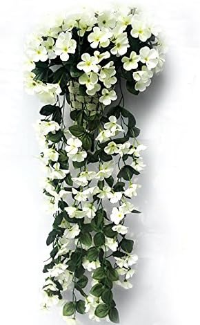 Humefor Artificial Wisteria Violet Hanging Vine String Hanging Simulation Flower for Wedding Home Decoration