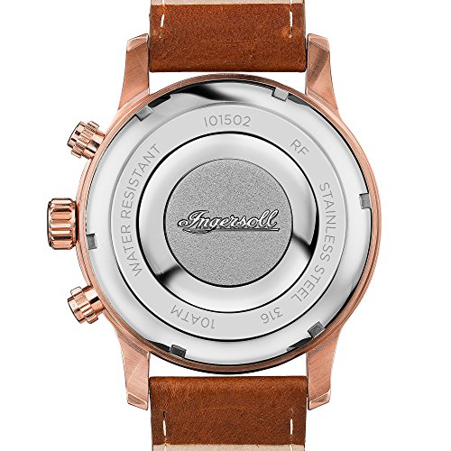 Ingersoll Herren Analog Quarz Uhr mit Leder Armband I01502