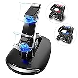 YCCTEAM Dual USB Charging Charger Docking Station Stand for Playstation 4 PS4,PS