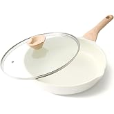 Kordisen Ceramic Frying Pan with Lid 11 Inches, Non-Stick Induction Frying Pan, Healthy and Non-Toxic, PFOA and PFAS Free