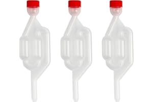 eModwey Set di Gorgogliatori per Fermentazione con Tappi in Silicone, Airlock Trasparente per la Produzione di Birra, Vino, e Crauti, Materiale in Polipropilene, Resistente e Non Tossico