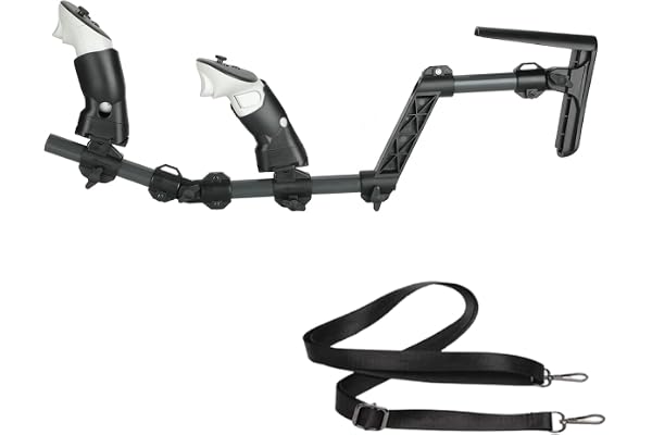 VR Gunstock pour Meta Quest 3/Quest 3S, crosse de pistolet compatible avec les poignées de contrôle VR Meta Quest3 pour améliorer la stabilité et le contrôle Adaptateur de crosse de fusil magnétique