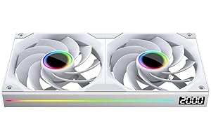 TZMRIT ST-ALL-IN-ONE ARGB PC Fan Unit z wyświetlaczem prędkości (2, WH RF, AL)