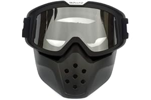 HONCENMAX HCMAX Motocicleta Gafas de Protección Con Máscara Facial Desmontable Estilo Harley Casco Equitación Gafas de sol Regalo de San Valentín