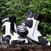 Produktbild Preis-Leistung Motorradstiefel, Reiten Tribe Mikrofaser Leder Motorrad Stiefel Sprunggelenk Schutz Getriebe Motorrad Stiefel Moto Schuhe Motorrad Reiten Racing Motocross Stiefel,White-EU 40