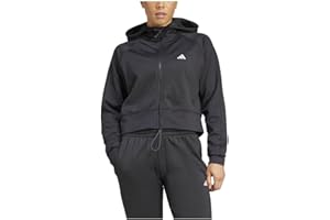 adidas Aeroready Game And Go Full-Zip Hooded Fleece Jacket Top Track Donna